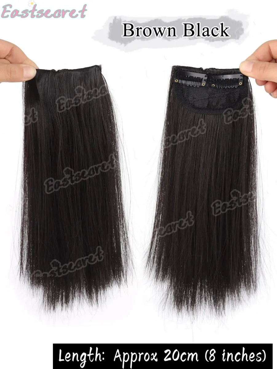 Hair Clip Natural Hair Extensions Clip In Synthetic wig Extensions 8/12Inch Hairpiece Replenish Hair Volume Clip In Natural Hair — image 8