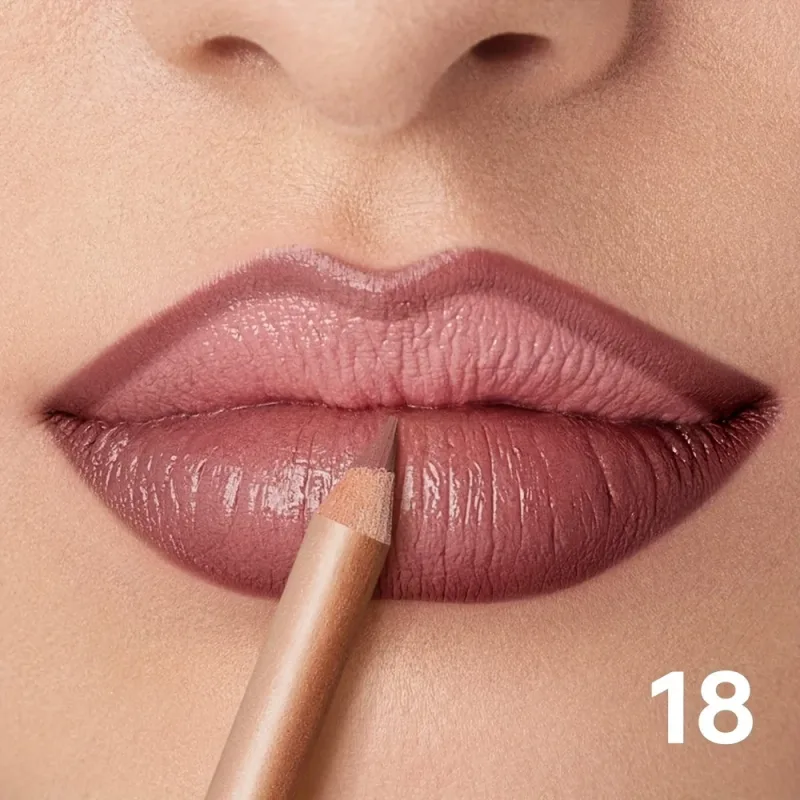 Lápis delineador labial fosco nude de longa duração à prova d'água à prova de manchas contorno preciso fórmula cremosa suave — image 26