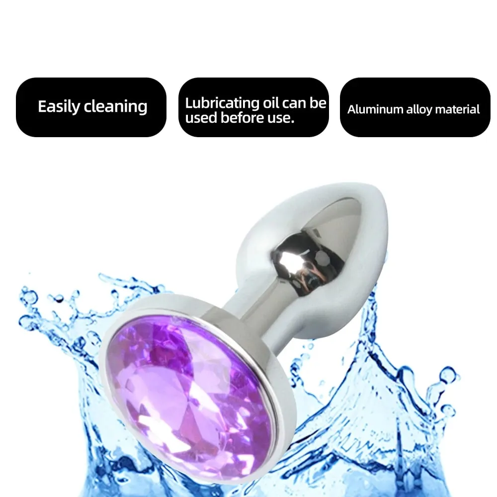 Mini Metall Anal Plug XXS Kleine Anal Dilatator Für Erwachsene Männer Frauen Butt Plug Mit Runde Kristall Weibliche Masturbation Anus sex Spielzeug