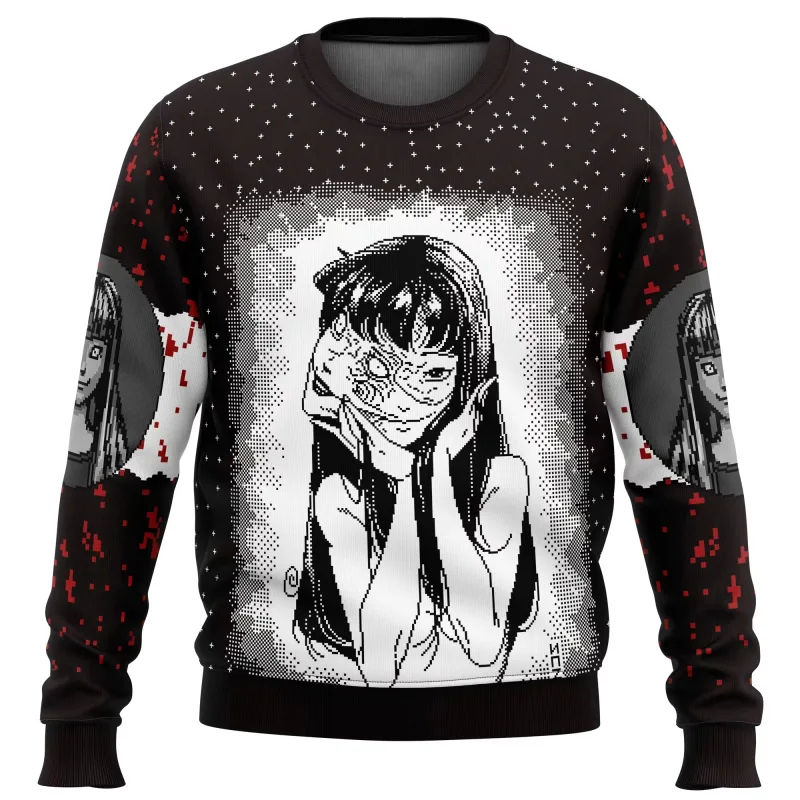 Engraçado papai noel impressão moda esportes suéteres masculino casual em torno do pescoço pulôver com capuz feio hugly camisola — image 5