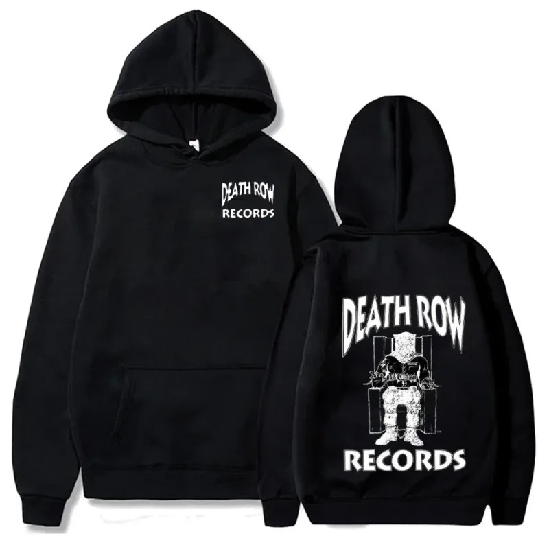 Death Row Records Hoodies Spring Autumn Fleece Hoodie Pullover Fashion Men Women Loose Hooded Sweatshirts Hip Hop Streetwear Top — image 1