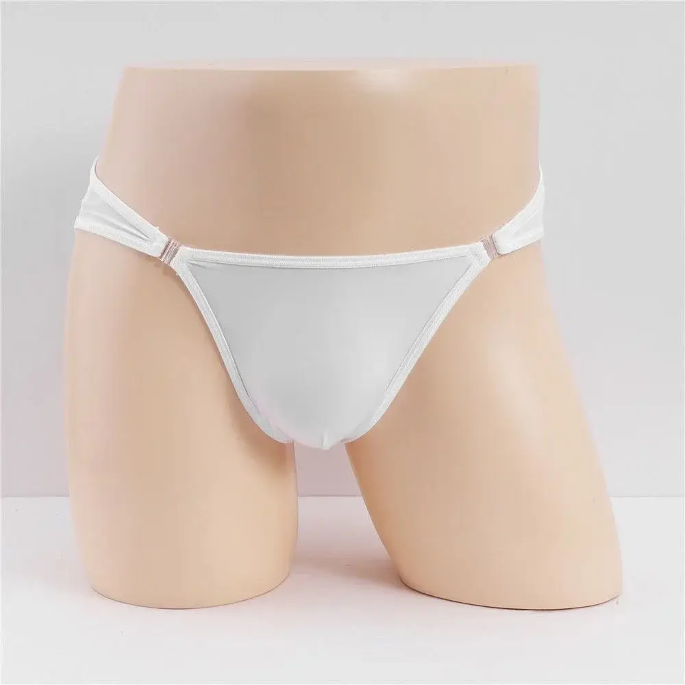 Nam Quyến Rũ U Lồi Nylon Quần Đùi Khóa Có Thể Tháo Rời Eo Thấp Băng Lụa Quần Lót Thoải Mái Lụa Sữa Liền Mạch Quần Lót Mỏng — image 12