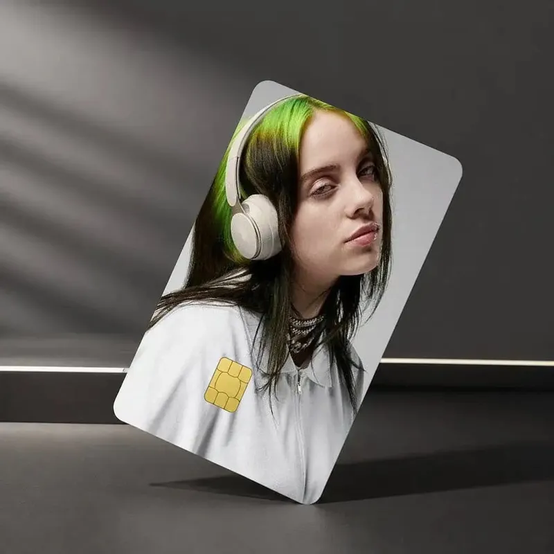 Musician Billie E-Eilish Sticker Film Tape Skin for Credit Card Debit Card Waterproof Stickers — image 6