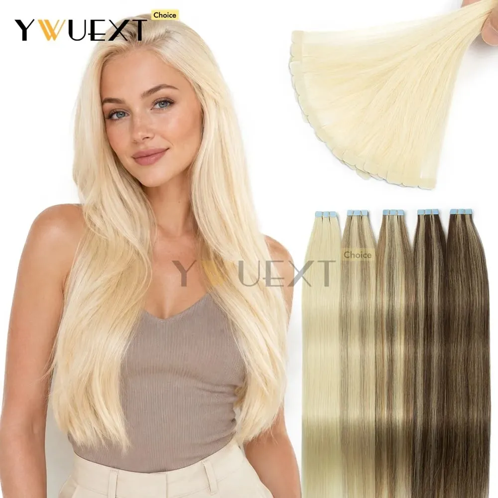 Mini Tape in Human Hair Extensions Natural Straight For Women 12inch-20inch 12.5g-20g Easy to Wear 10pcs/pack Salon Quality — image 2