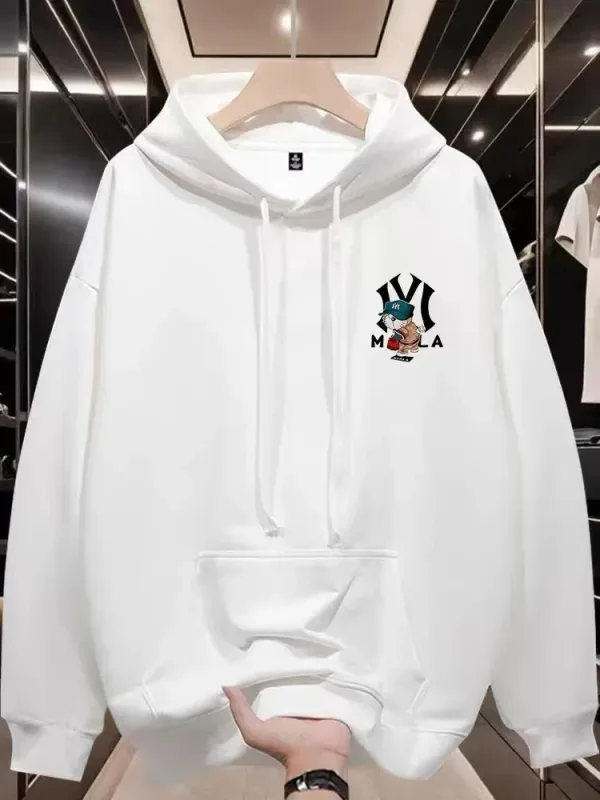 New Men's Autumn/Winter Western-Style Fashion Hoodie Japanese-InspiredTrendy Print Soft Comfortable Ideal for Outdoor Streetwear — image 3