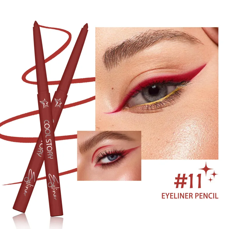 Stylo Gel Eyeliner Fluorescent UV 12 couleurs, imperméable, séchage rapide, Eyeliner coloré néon, blanc, bleu, violet, maquillage pour les yeux, fête musicale — image 10