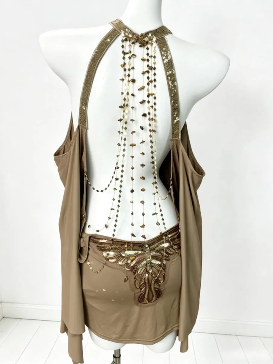 Pakaian Musim Panas Labuci Tanpa Belakang Seksi Wanita Pakaian Pesta Percutian Kelab Pesta Ulang Tahun Elegan Bodycon Prom Gaun Pendek Petang Vestidos — image 3