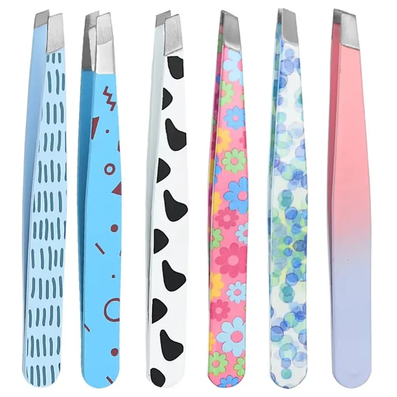 1/6pcs Eyebrow Tweezers Professional Stainless Steel Tweezers for Eyebrows Men and Women Beauty Clips Facial Hair Removal Tools — image 13