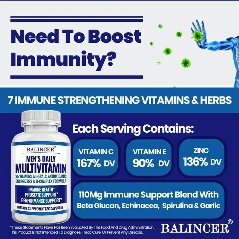 Multivitaminpräparat für Männer – sorgt für kognitive Gehirngesundheit, Energie, Ausdauer und Muskelmasse