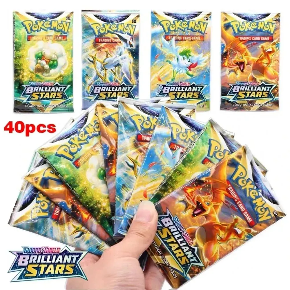 zábava 40 kusů Pokemon Card Pack 4 sady Sun Moon Violet 151 Angličtina Sběratelské karty Sběratelské hračky Halloween Dárek Fantasy Sci-Fi — image 5