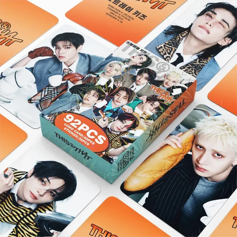 92PCS Korean Hot Idol New Album "THIS&THAT" High Quality Lomo Cards Felix BangChan HyunJin I.N Han Fans Collect Small Cards — image 3