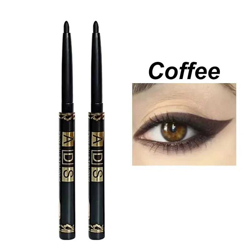อายไลเนอร์เจลอัตโนมัติดินสอกันน้ำ Long Lasting Black Eye Liner Twist-Up No Sharpening Easy Glide แต่งหน้าสำหรับผู้หญิง