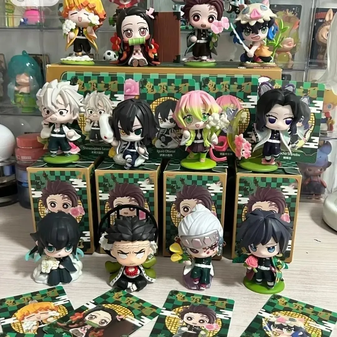 2026 Tanjiro Kamado Nezuko Demon-Slayer Anime Cartoon Figure Blind Box Creative Personalized Statue Ornament Surprise Gift Box — image 1