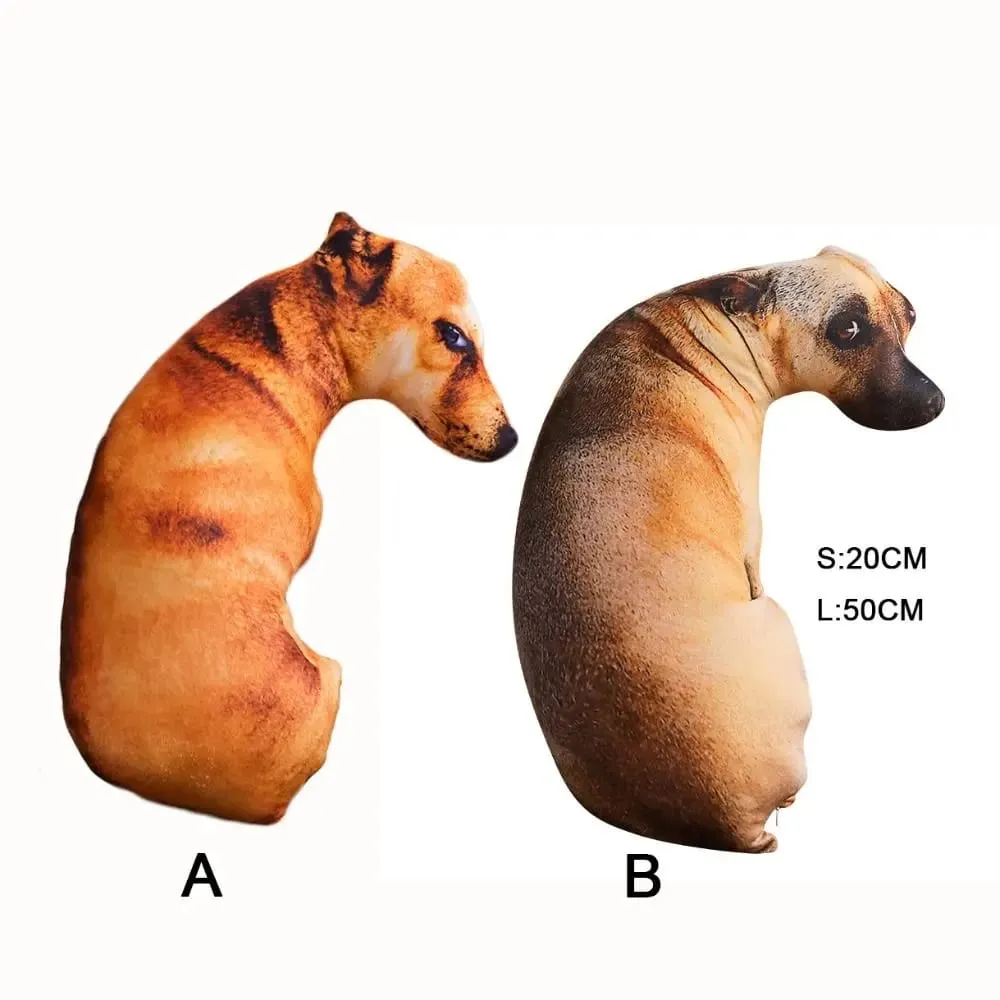 Cute 3D Lifelike Animal Throw Pillow Soft Creative Dog Pillow Cushion Home — image 7