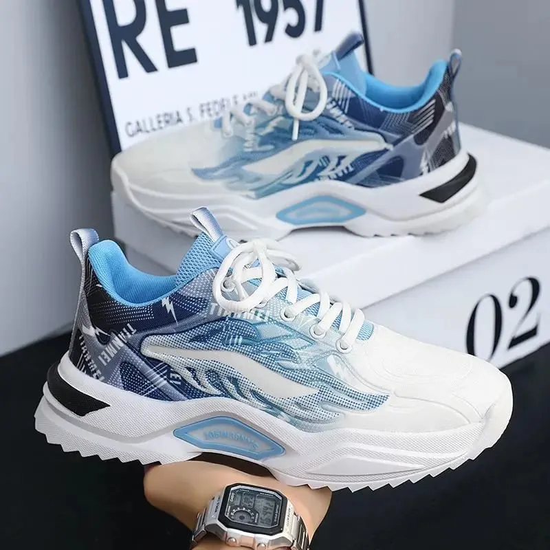 Free Shipping Men Shoes Casual Sports Walking Sneakers Lightweight Breathable Outdoor Autumn Spring Leather Height Increasing — image 4