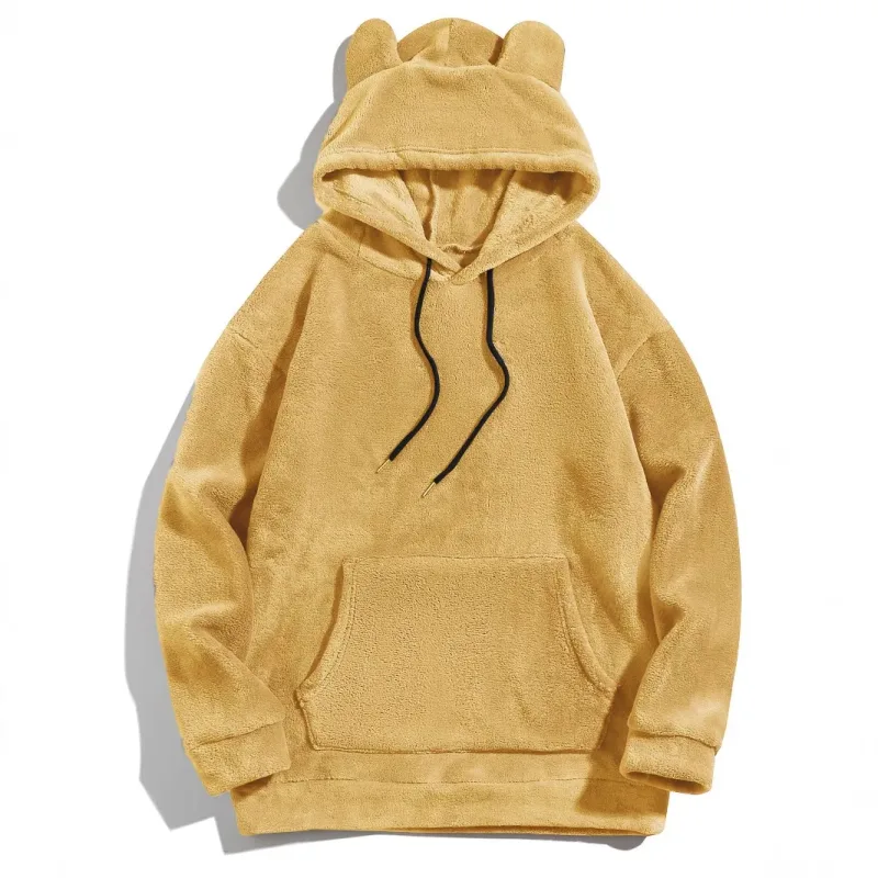 Men Autumn Winter Plus Size Hooded Coat Personality Fashion Casual Loose Daily Street Wear Male Hoodie Outerwear Tops — image 11