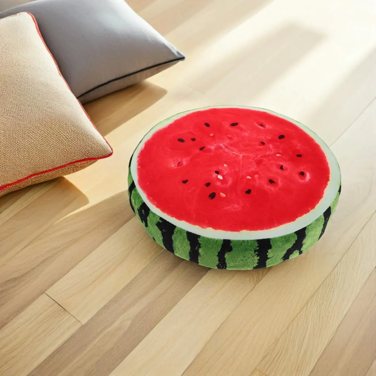 Poduszka w kształcie arbuza 3D realistyczny Design miękka wygodna poduszka dekoracyjna do salonu sypialnia Sofa podkładka na siedzenie — image 4