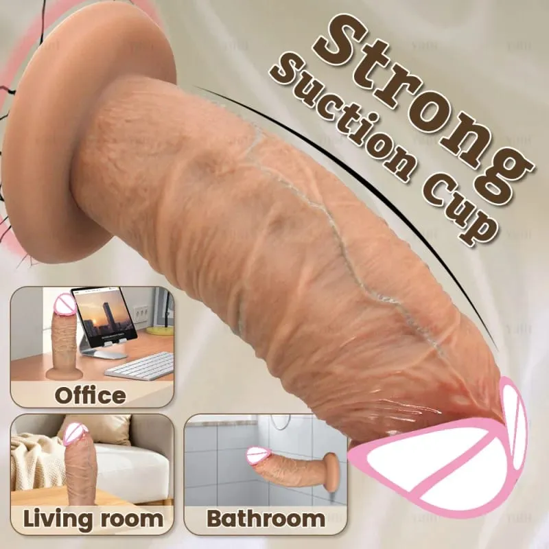 Dlouhý penis Velký péro Super realistická Silná dilda Silikonové Anální Dildo Vaginální expandér Sexuální hračka pro dospělé Žena Masturbace anální kolík