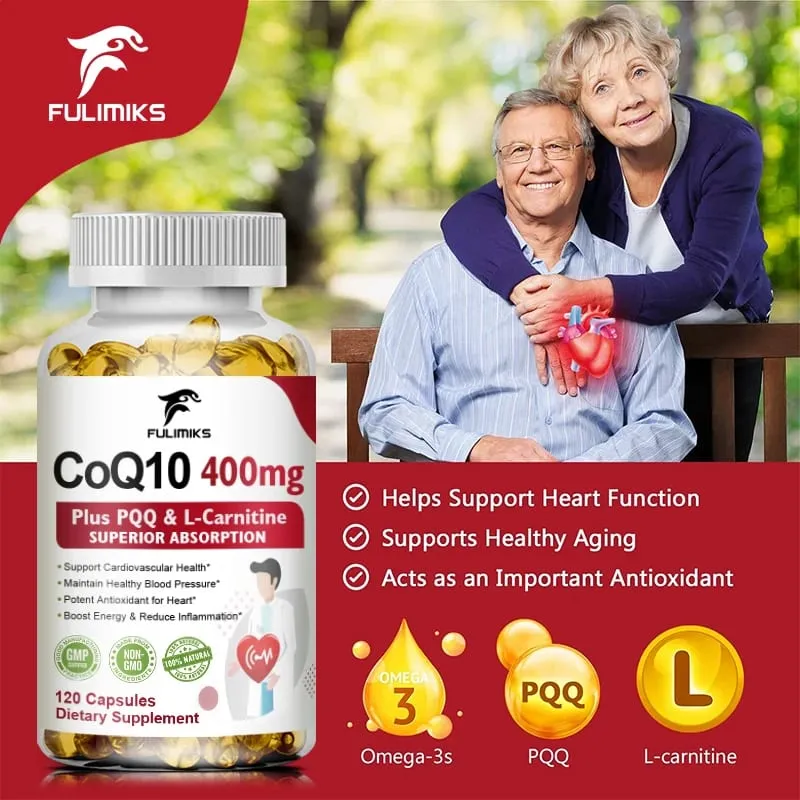 Buy 2 Get 2 Free! CoQ10 Ubiquinol 400mg Capsules Superior Absorption for Heart Health Cellular Energy & Antioxidant Defense — image 3