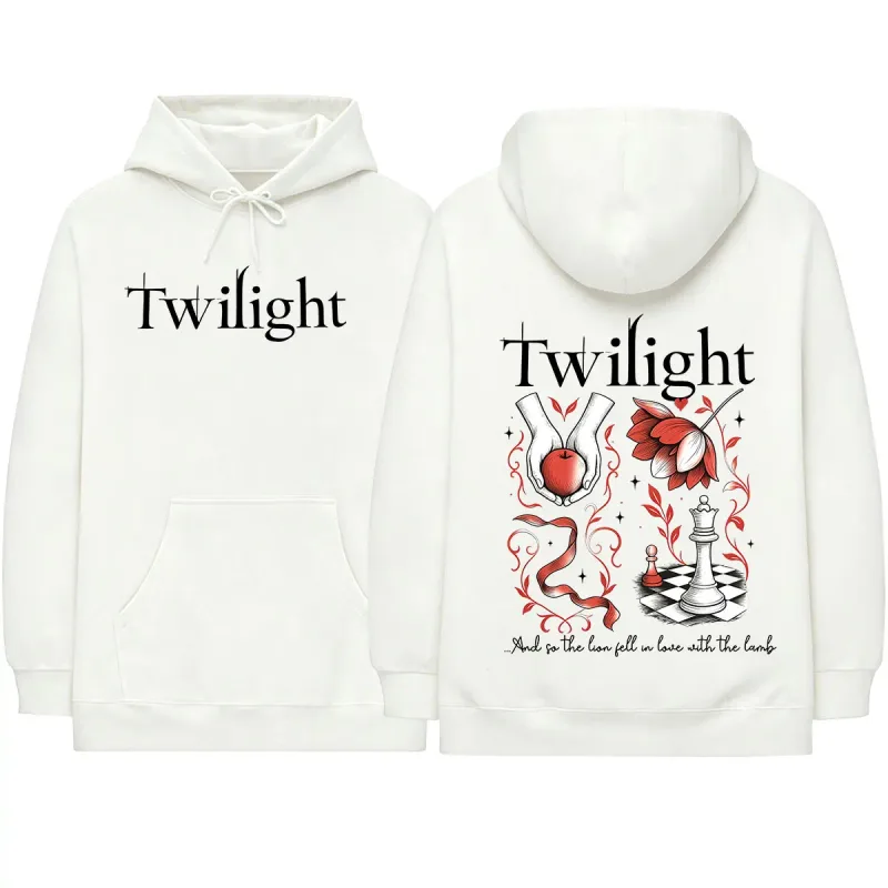 Twilight Inspired Vampire Wolves Romance City of Forks Hoodies The Lion Fell in Love with The Lamb Long Sleeves Sweatshirts — image 12