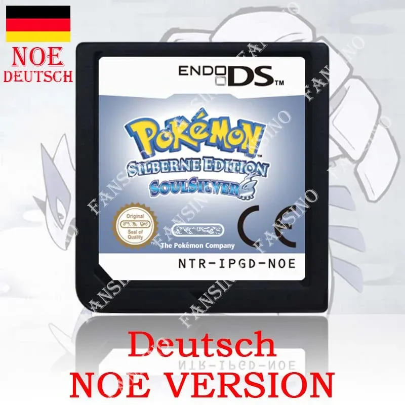 (미국 EUR AUS NOE ESP FRA ITA) 포켓몬 HeartGold SoulSilver 버전 고품질 정통 1:1 복제 DS 비디오 게임 카트리지 — image 13