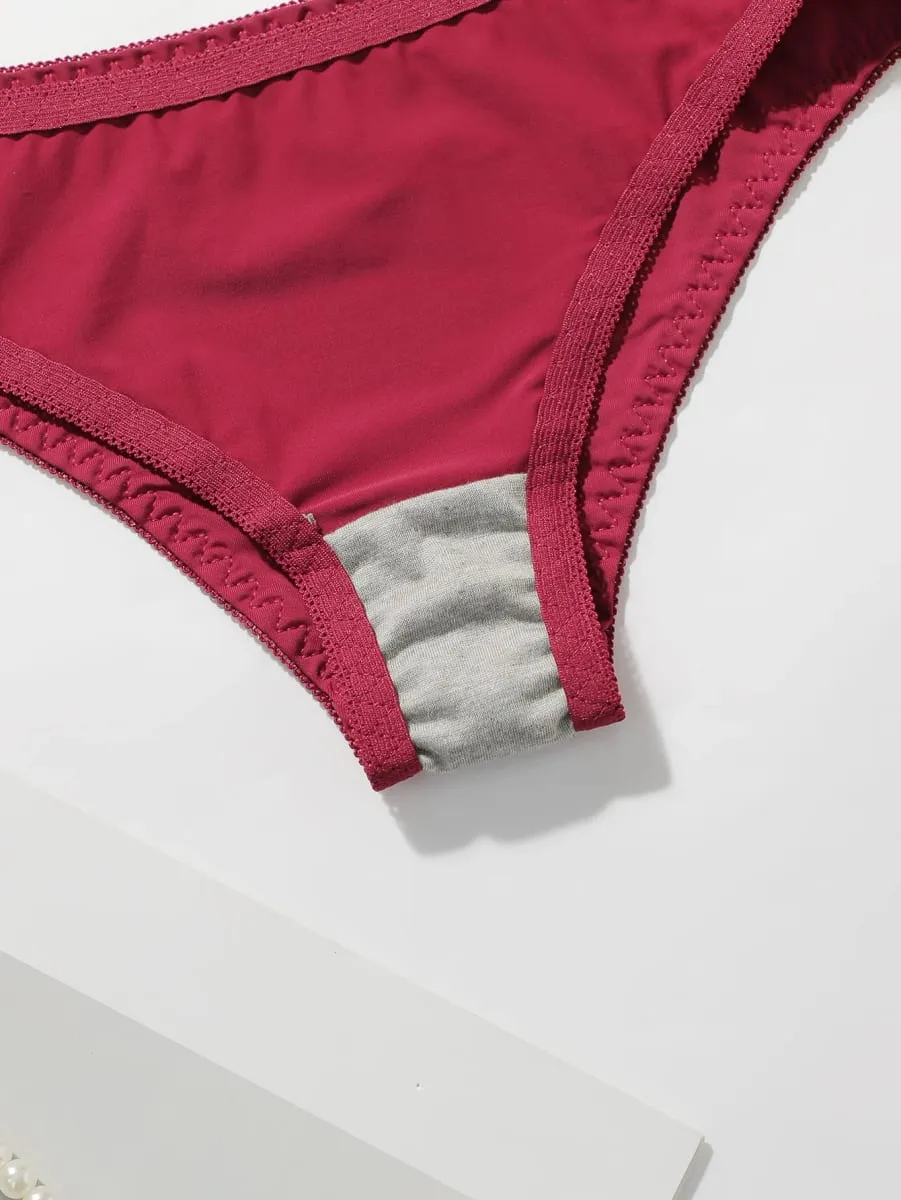 2 Pek Set Bra Empuk Berdawai Bertali Wanita Bra T-Shirt Tekan Ke Atas Pejal dengan Seluar Dalam Padanan Seksi & Selesa Pakaian Dalam Setiap Hari — image 6