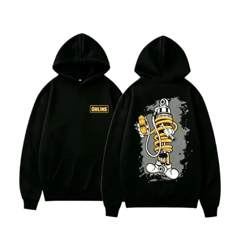 2026 New Ohlins Hoodie Racing Suspension Cartoon Mascot Graphic Print Unisex Loose Fit Autumn Winter Streetwear Sweatshirt Tops — image 7