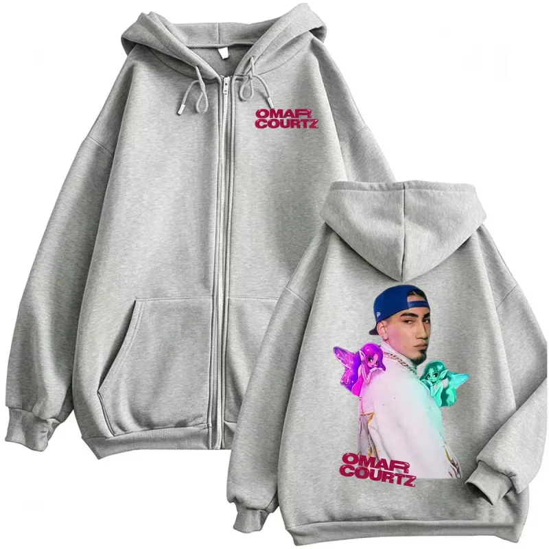 Omar Courtz Por Si Manana No Estoy Tour 2026 Zipper Hoodies Men Women Fashion Hip Hop Classic Jacket Sweatshirt Coats Streetwear — image 6