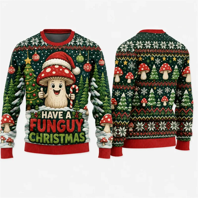 Goaty And Bright Christmas Sweatshirt Funny Goat 3D Printed Crewneck Long Sleeve Unisex Ugly Xmas Sweater Holiday Party Pullover — image 11