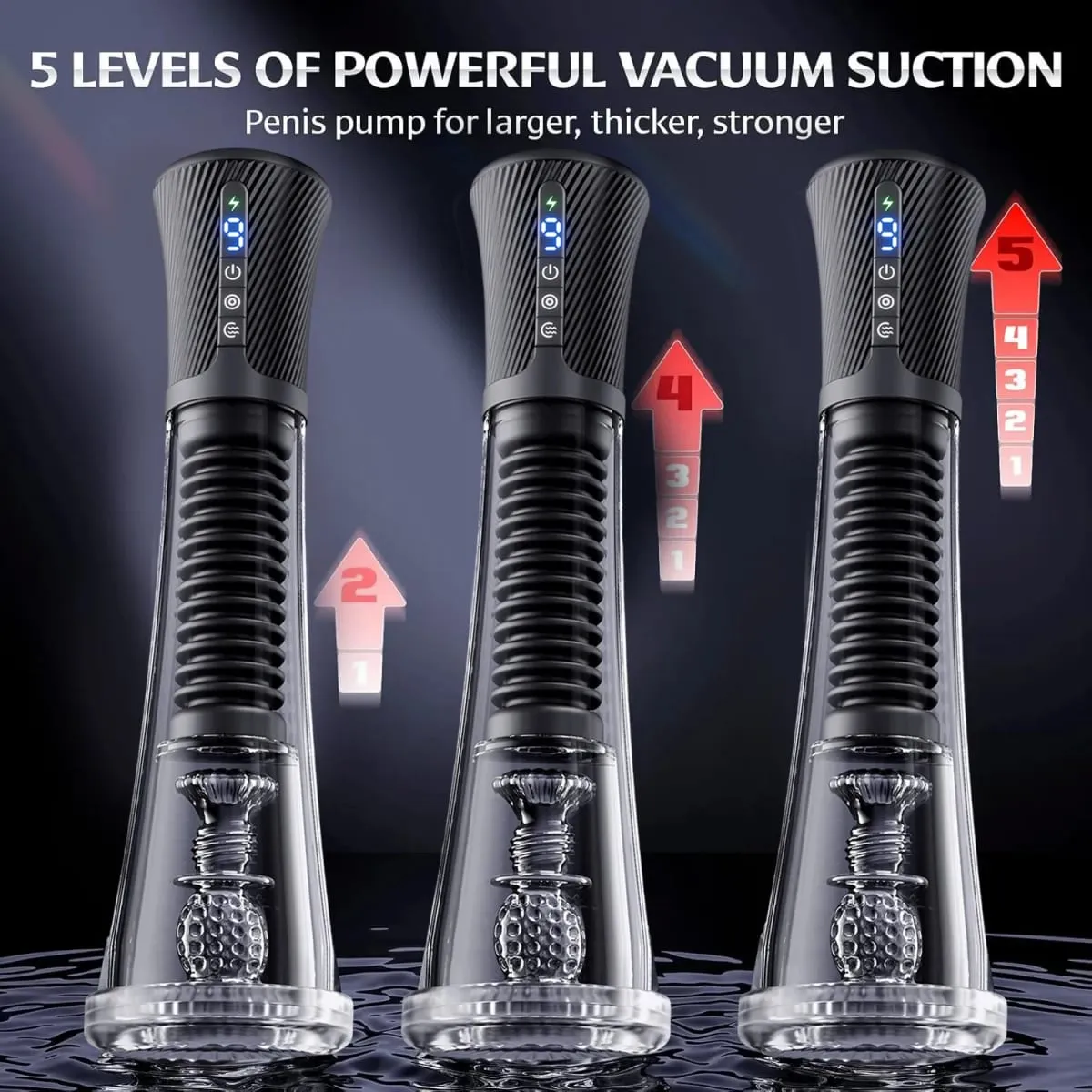 Male Masturbator Penis Pump Enlarger Transparent Visual Male Sex Toys for Men APP Control Vibrating Vacuum Suction Glans Trainer — image 2