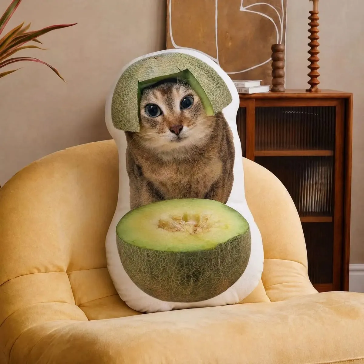 Hot Savemeimei 50cm Pillow Crispy Potato Eyebrow Meme Picture Doll Sofa Bed Cushion Fun Funny Birthday Gift — image 5