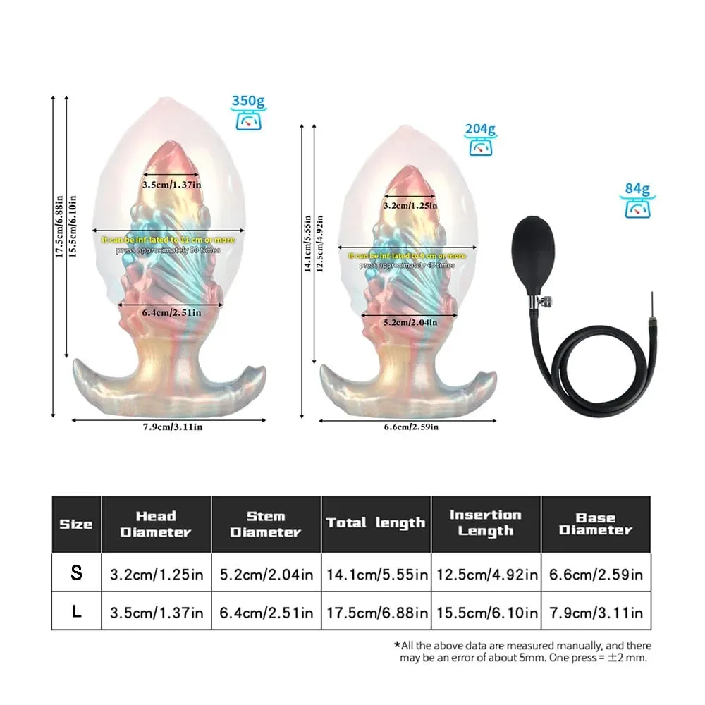 Dog Knot anal Dildos inflatable Buttplug max 11cm huge anal dilation plug sex toys for women men BDSM G-Spot Prostate Massage — image 2