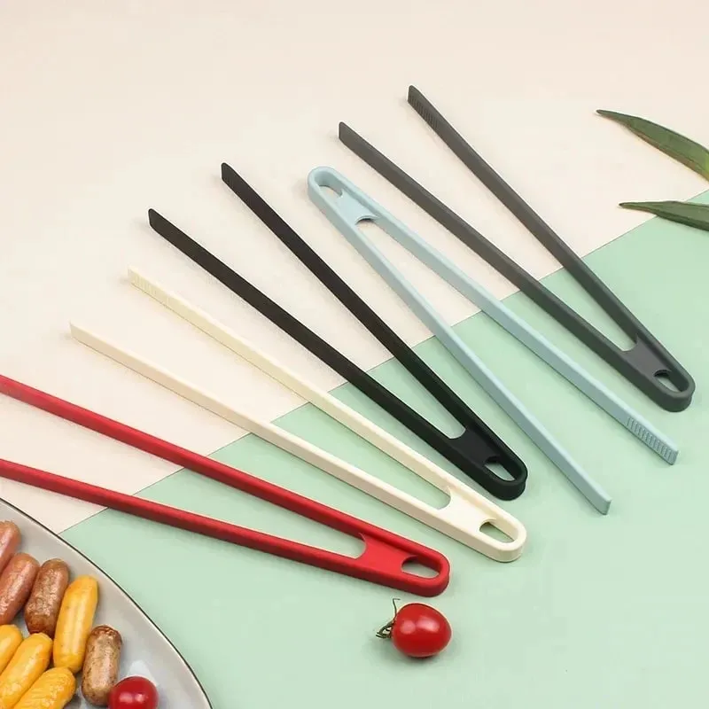 Salad Food Tongs Anti-slip Silicone Kitchen Utensils Barbecue Clip Three Prong Pliers Cookware Bbq Tool Chef Tools Gadgets Bar — image 7