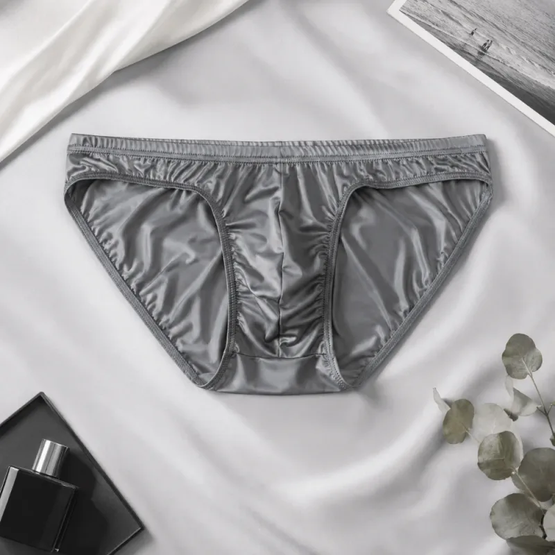 Cool Smooth ชุดชั้นในชายต่ำเอวถุงน่องผ้าไหมน้ำแข็งชุดชั้นใน Breathable ซาตินผ้าไหมกางเกงกิจวัตรประจำวัน — image 7
