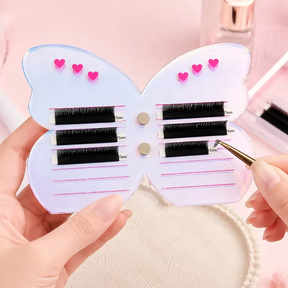 Eyelash Extension Tool Acrylic Grafted Eyelashes Holder Colorful Pallet With Magnetic Suction Scale Plate Lash Makeup Tools — image 1