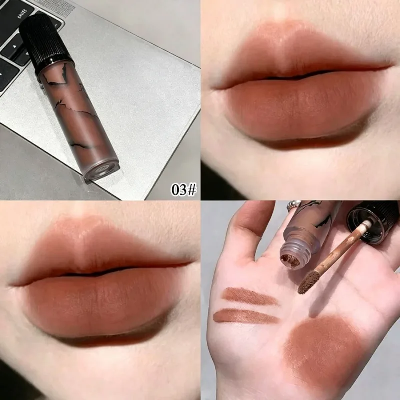 Marmo Opaco Labbra Fango Velluto Morbido Fog Tinta per labbra Cosmetici per labbra antiaderenti a lunga durata — image 10