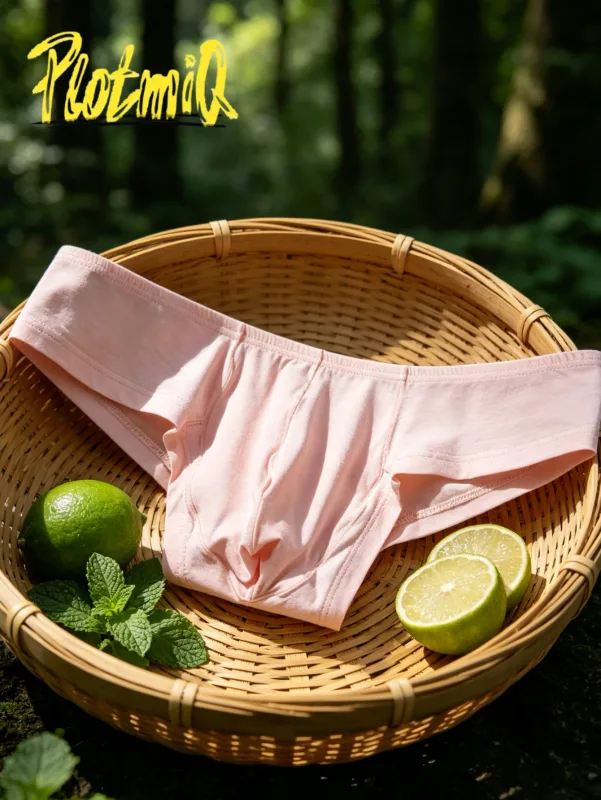 2PCS Low Rise Comfort Men Cotton Briefs Pink Soft Fabric Wide Waistband 3D Support Pouch Moisture Friendly Mens Underwear — image 3