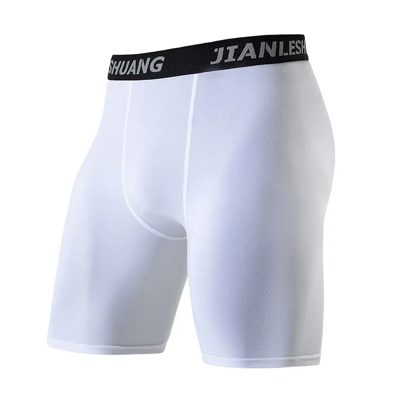 1/5 pçs masculino preto e branco clássico ciclismo roupa interior longa multi-tamanho correndo fitness shorts de treinamento abrangente adolescentes