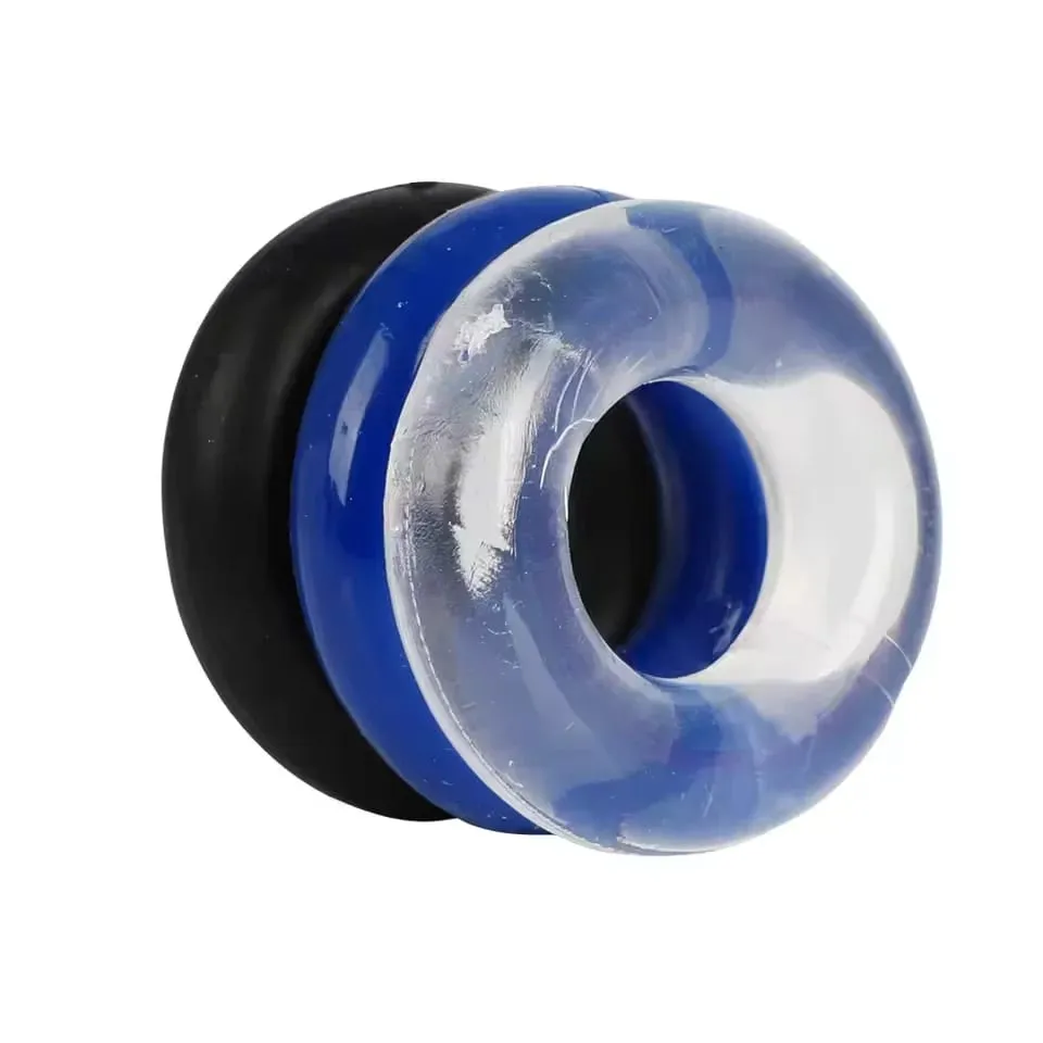 Cock Rings 3PCS Stretchy Stay Hard Beaded Lock Durable Silicone Penis Ring Sex Toys for Men Delay Ejaculation Scrotum Lock Ring — image 3
