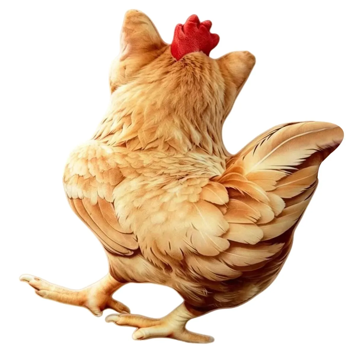 Chat poulet drôle nouveauté doux en peluche oreiller mignon Animal en peluche canapé coussin 3D Orange Tabby chaton poupée