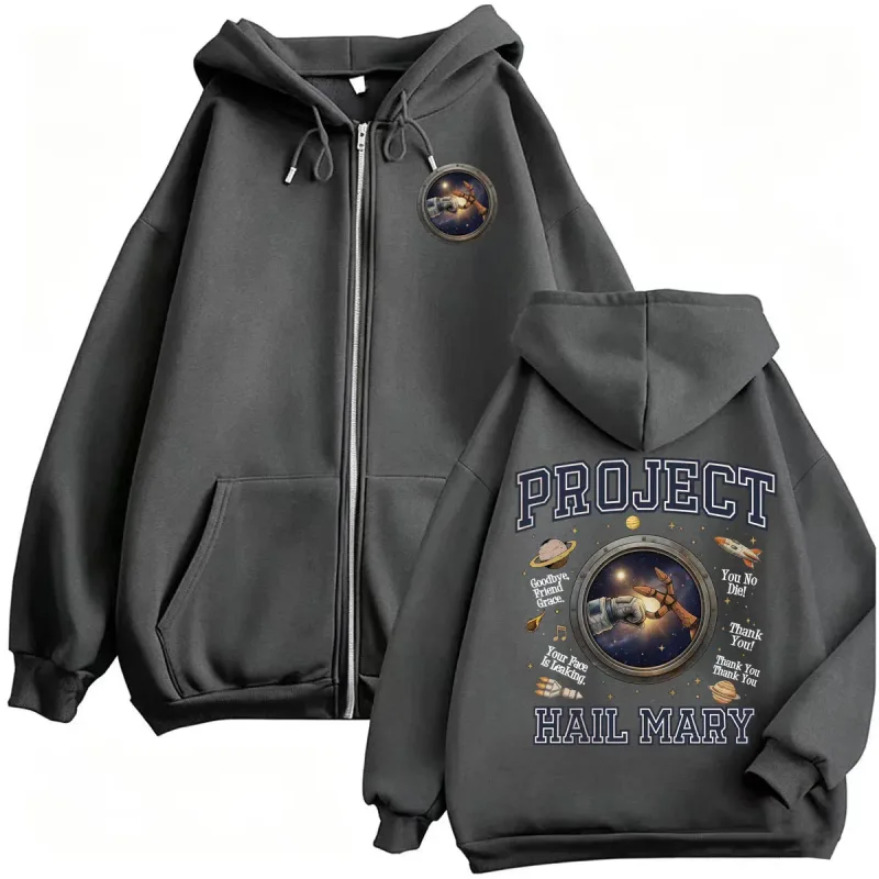 Project Hail Mary Sweatshirts Jacket Coats Rocky Jazz Hands Amaze Zip Up Hoodies Men Women Fashion High Quality Zipper Pullovers — image 3