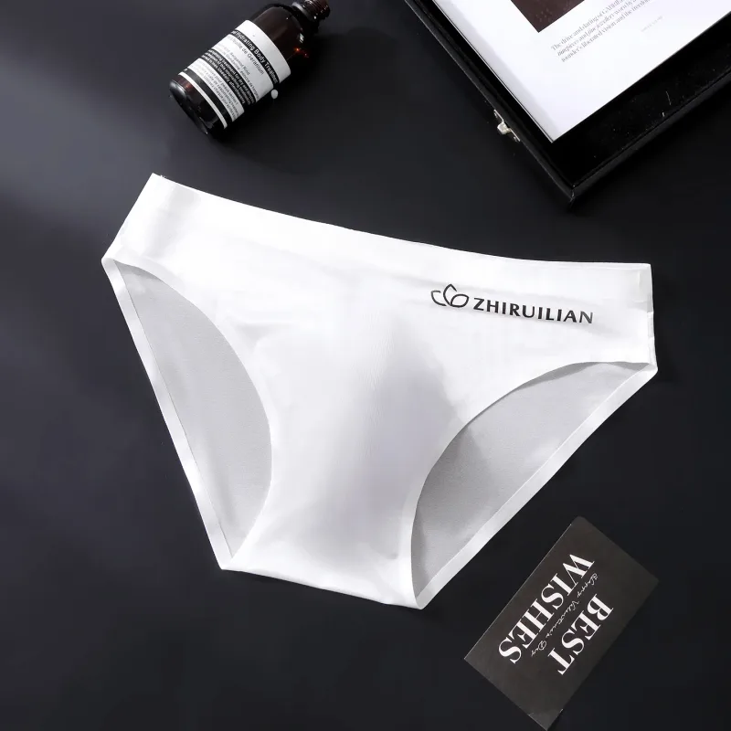 Men Ice Silk Briefs Ultra-thin Seamless Sexy Panties Male Quick Drying 3D Pouch Breathable Underwear Youth Underpants Slip Homme