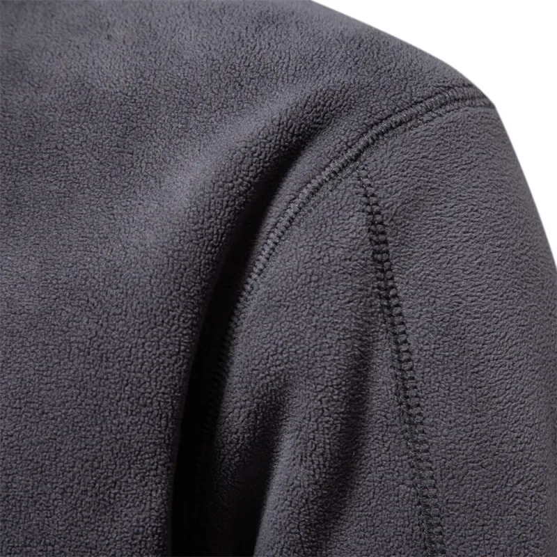 Mærkekvalitet Tykk varm fleecejakke til mænd Lynlåshalstrøje herre sweatshirt Soft Shell herrejakke — image 5