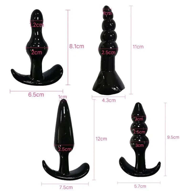 4/5/7/8 pçs/set silicone butt plug vibrador masturbação anal plug vaginal brinquedos sexuais combinação anal grânulo dilatador brinquedos para gay