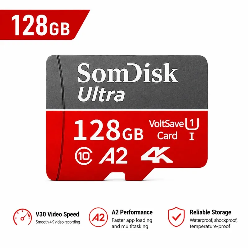 128GB Micro SD/TF Card Large Capacity Card Class10 Up To 100MB/s Waterproof Storage Card Used for Cameras/driving Recorders — image 9