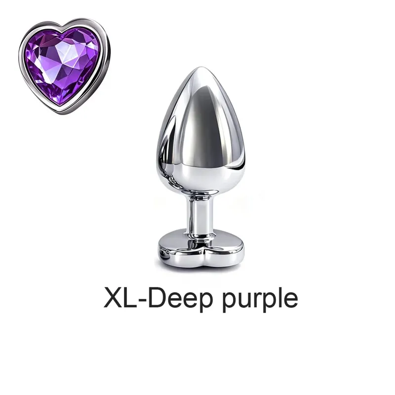 5 Sizes Metal Anal Plug Set with Heart Base Smooth Prostate Massage Butt Plug Sex Toys for Men Women Couples — image 21