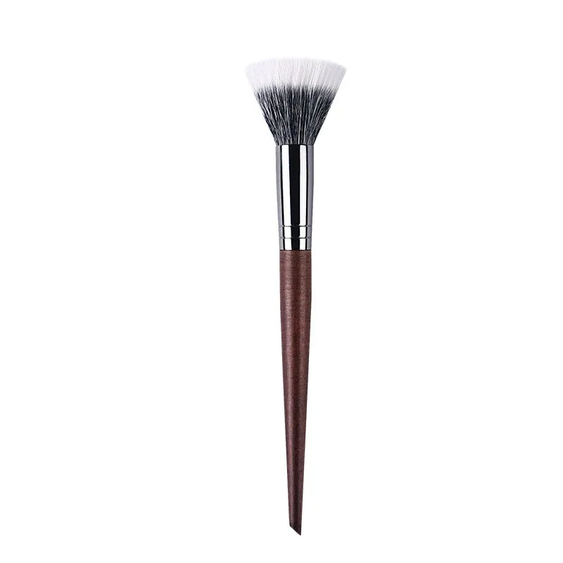 Berus Mekap Profesional Kontur serbuk Tetapan Berus Mekap Pelbagai Fungsi Berus Stippling Blush lembut Bulu kambing kayu asli — image 9