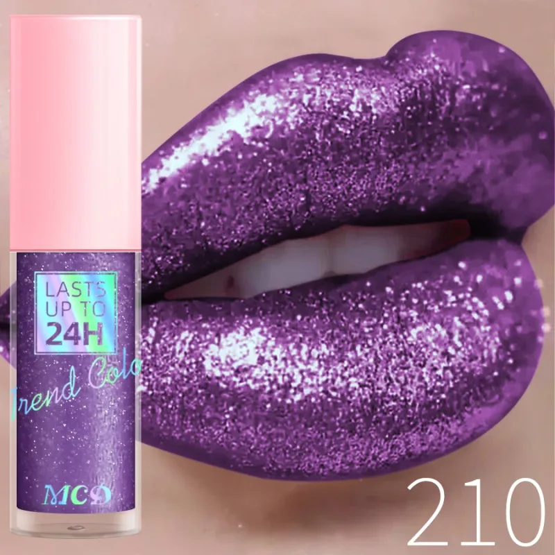 18 barev Diamonds Glitter Lesk na rty Dlouhotrvající voděodolná tekutá rtěnka Perleťová zářivá barva rtů Jiskřivý make-up na rty Ženy — image 19