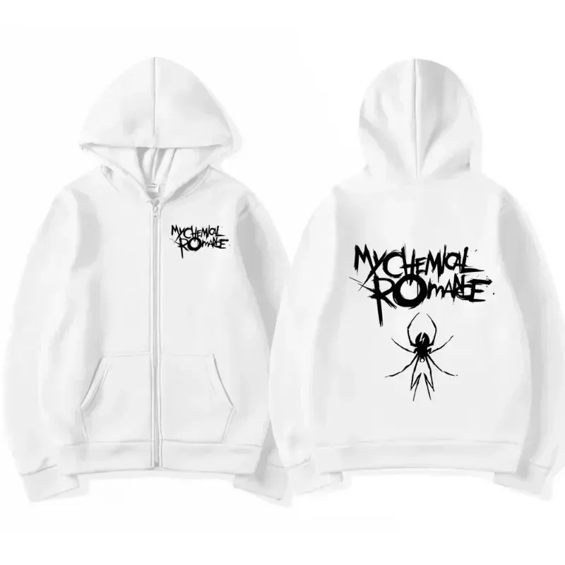 Men Fashion Hoodies Jacket Coats My Chemical Romance Mcr Dead Zipper Hoodie Top Loose Black Parade Punk Emo Zip Up Sweatshirt — image 12