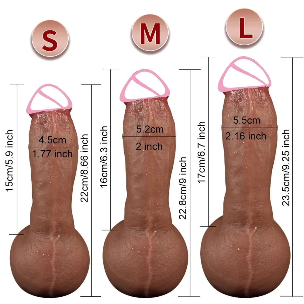 Consolador grueso realista para hombres y mujeres, pene de silicona, pene grande, tapón Anal, juguete sexual para hombres y mujeres Gay, 3 tamaños, sensación de piel suave, realista y grueso — image 3